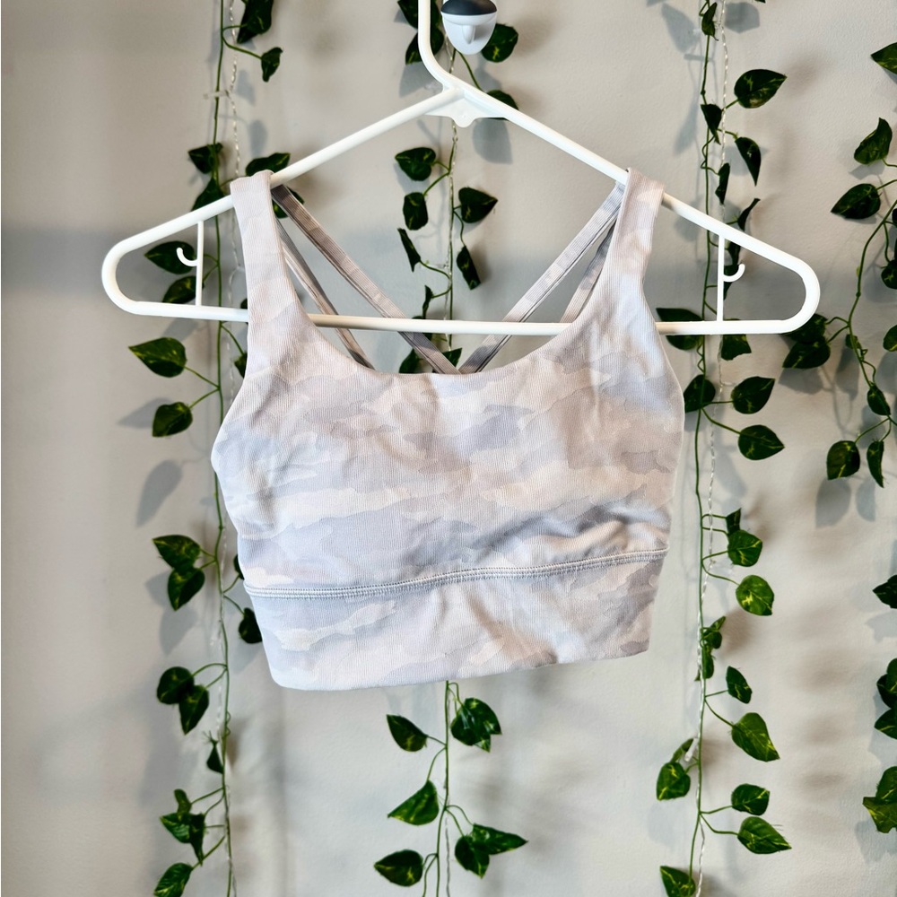 Lululemon White Strappy Sports Bra